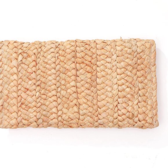 Women Straw Clutch Summer Straw Beach Bag Hand-woven Summer Envelope Purse Walle - Picture 2 of 6